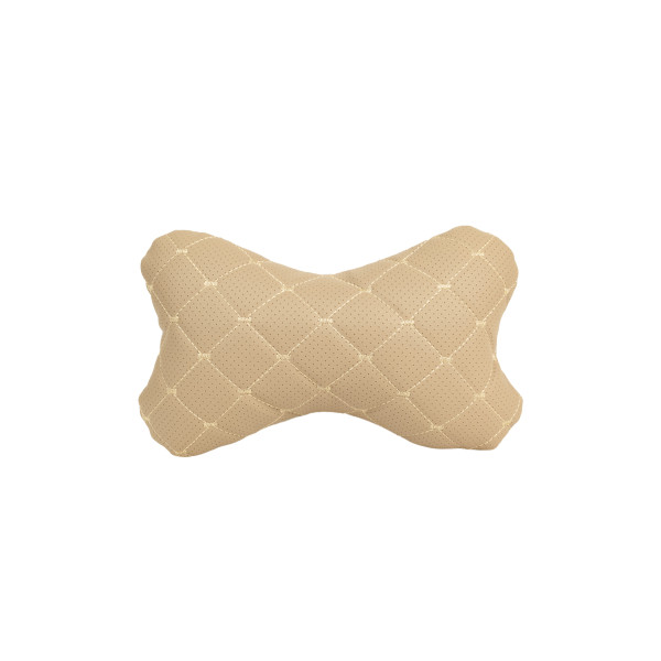 EVAtech ECO Auto-Nackenkissen 27x16 cm - beige / beigefarbene Nähte