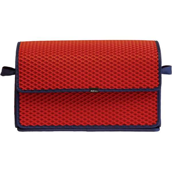 EVAtech Kofferraum-Organizer 30x49x25 cm - rot / blaue Kanten