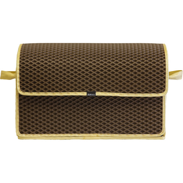 EVAtech Kofferraum-Organizer 30x49x25 cm - braun / beigefarbene Kanten