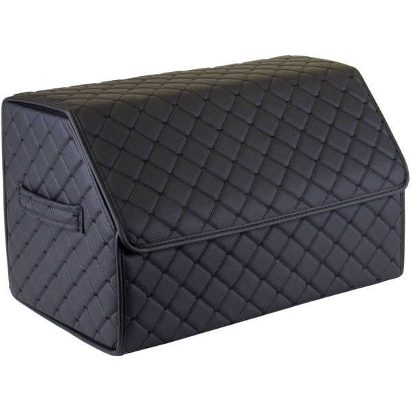 EVAtech Kofferraum-Organizer ECO M 30x30x50 cm - schwarz / schwarze Kanten / schwarze Nähte / schwarzes Innenleben