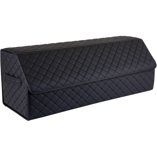 EVAtech Kofferraum-Organizer ECO XL 30x30x80 cm - schwarz / schwarze Kanten / schwarze Nähte / rotes Innenleben