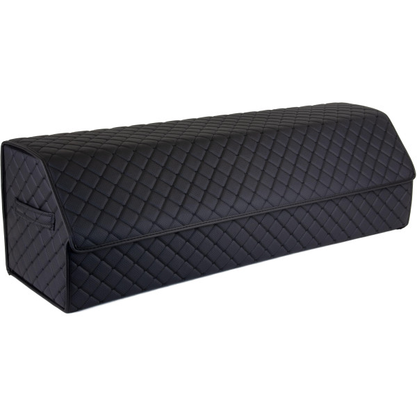 EVAtech Kofferraum-Organizer ECO XXL 30x30x100 cm - schwarz / schwarze Kanten / schwarze Nähte / rotes Innenleben