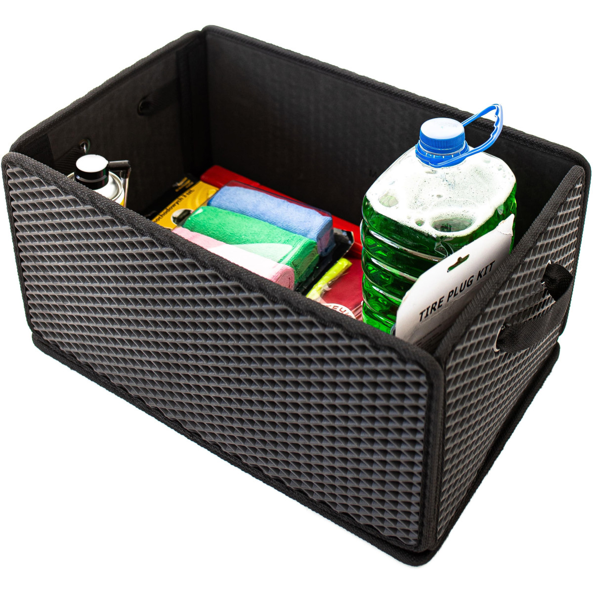 EVAtech Kofferraum-Organizer LightBox 33x50x25 cm - schwarz / schwarze Kanten EVAtech Kofferraum-Organizer LightBox 33x50x25 cm - schwarz / schwarze Kanten