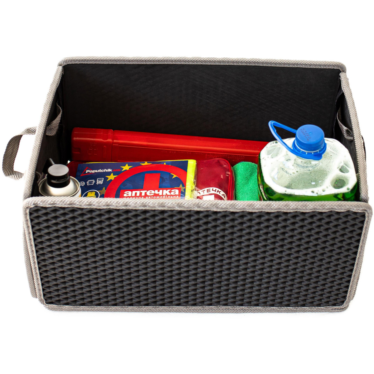 EVAtech Kofferraum-Organizer LightBox 33x50x25 cm - schwarz / graue Kanten EVAtech Kofferraum-Organizer LightBox 33x50x25 cm - schwarz / graue Kanten