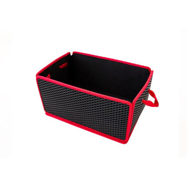 EVAtech Kofferraum-Organizer LightBox 33x50x25 cm - schwarz / rote Kanten