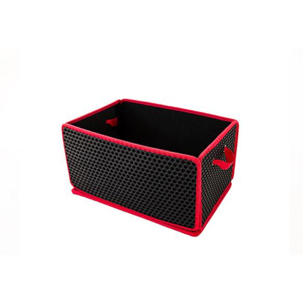 EVAtech Kofferraum-Organizer LightBox 33x50x25 cm - schwarz / rote Kanten