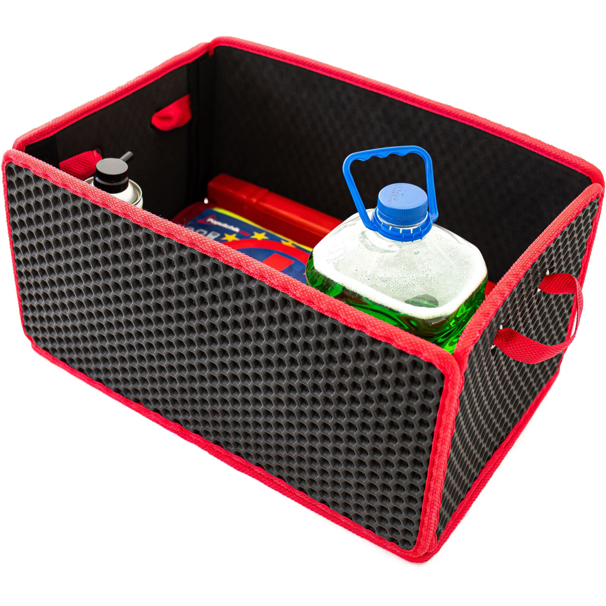 EVAtech Kofferraum-Organizer LightBox 33x50x25 cm - schwarz / rote Kanten EVAtech Kofferraum-Organizer LightBox 33x50x25 cm - schwarz / rote Kanten
