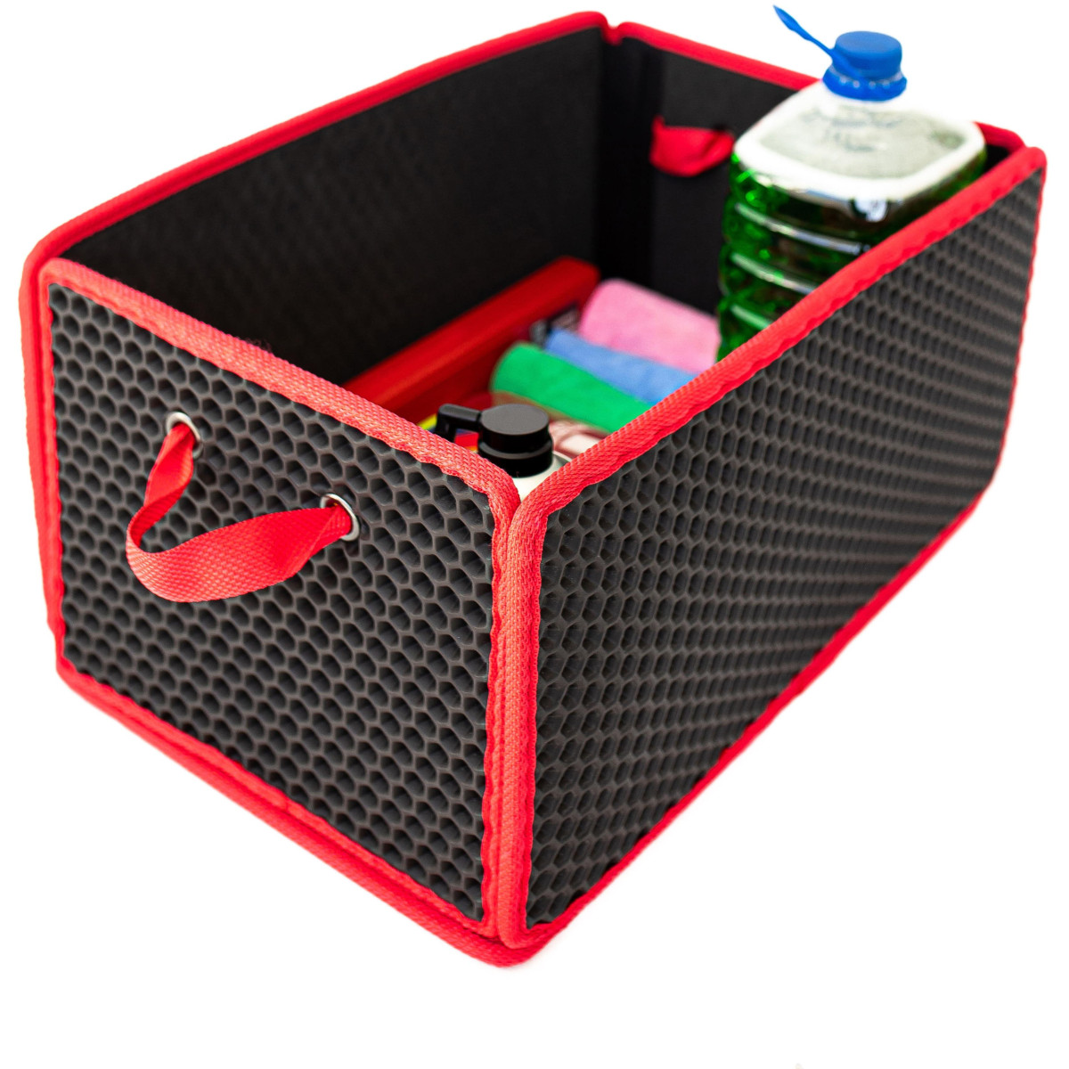EVAtech Kofferraum-Organizer LightBox 33x50x25 cm - schwarz / rote Kanten EVAtech Kofferraum-Organizer LightBox 33x50x25 cm - schwarz / rote Kanten