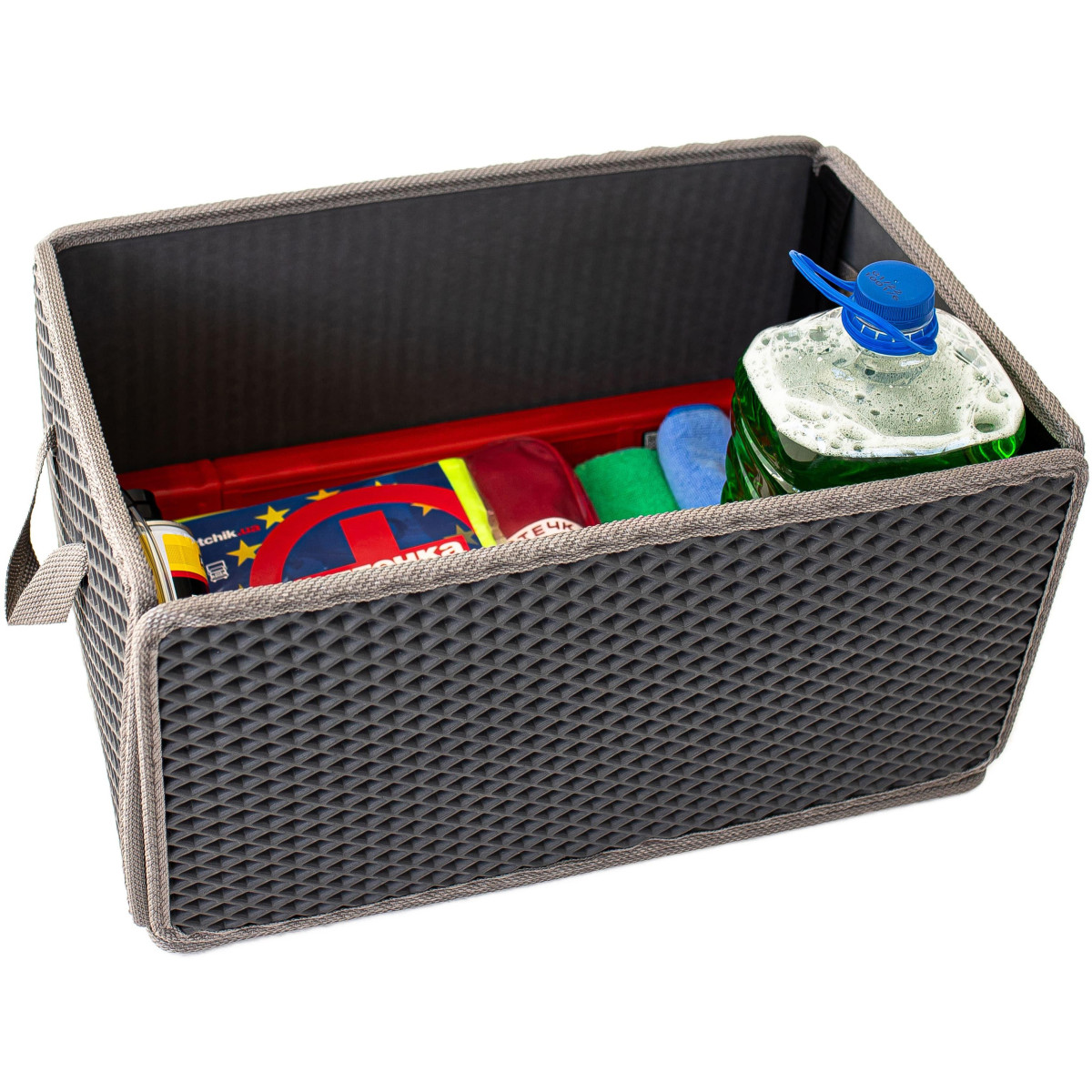 EVAtech Kofferraum-Organizer LightBox 33x50x25 cm - grau / graue Kanten EVAtech Kofferraum-Organizer LightBox 33x50x25 cm - grau / graue Kanten