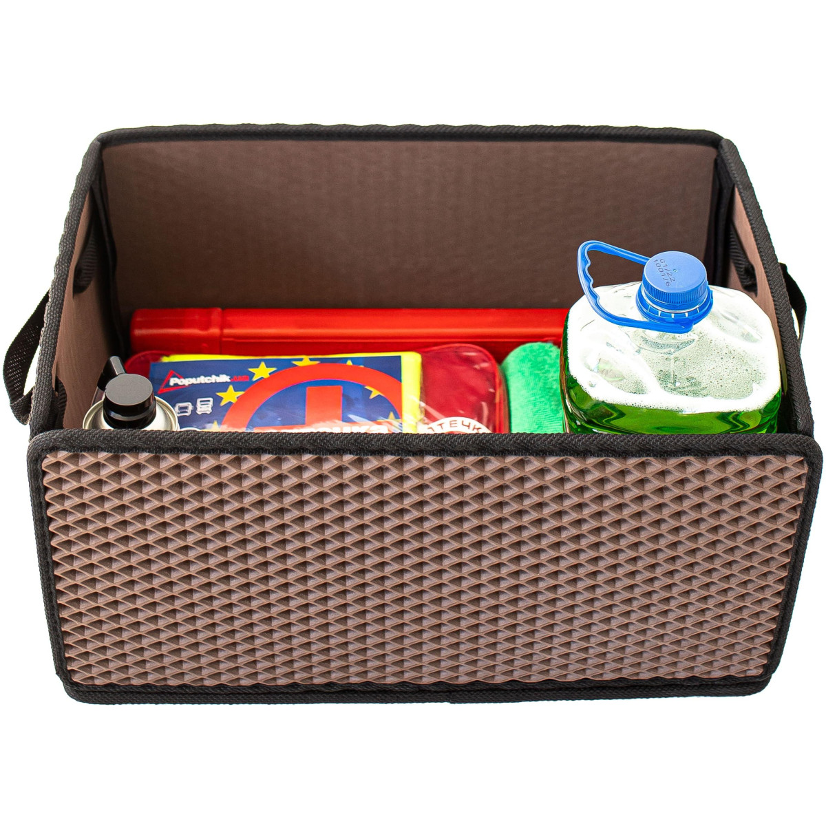 EVAtech Kofferraum-Organizer LightBox 33x50x25 cm - braun / schwarze Kanten EVAtech Kofferraum-Organizer LightBox 33x50x25 cm - braun / schwarze Kanten