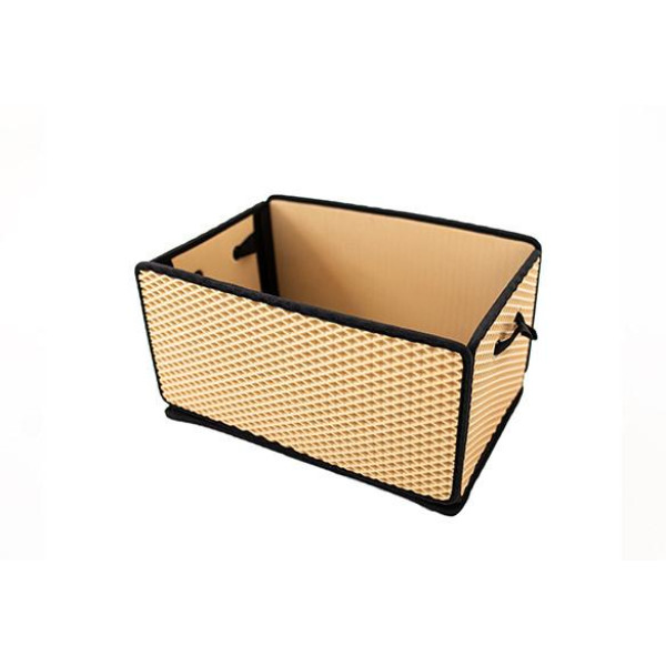 EVAtech Kofferraum-Organizer LightBox 33x50x25 cm - beige / schwarze Kanten