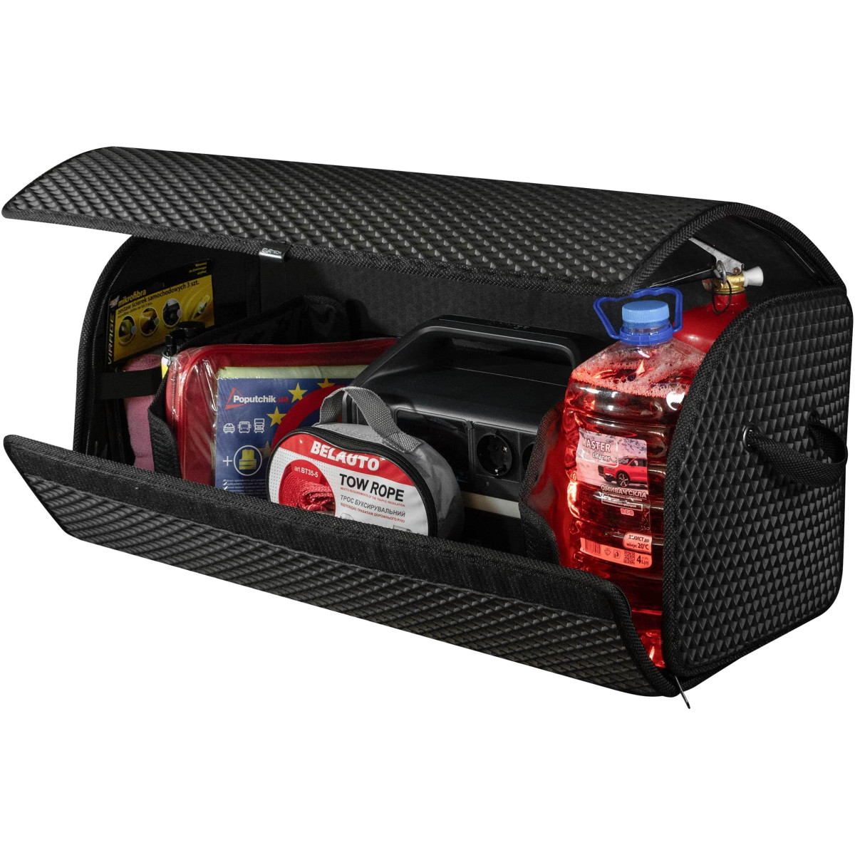 EVAtech Kofferraum-Organizer PRO L 32x75x30 cm - schwarz / schwarze Kanten EVAtech Kofferraum-Organizer PRO L 32x75x30 cm - schwarz / schwarze Kanten