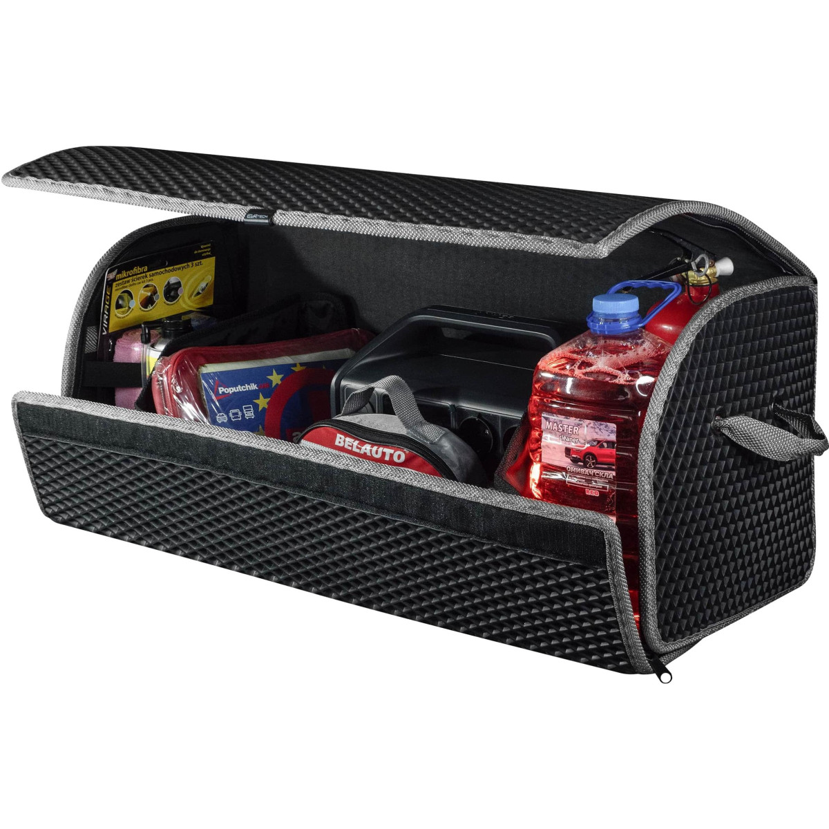 EVAtech Kofferraum-Organizer PRO L 32x75x30 cm - schwarz / graue Kanten EVAtech Kofferraum-Organizer PRO L 32x75x30 cm - schwarz / graue Kanten