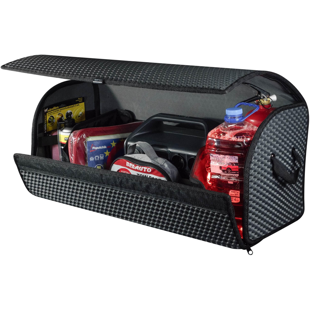 EVAtech Kofferraum-Organizer PRO L 32x75x30 cm - grau / schwarze Kanten EVAtech Kofferraum-Organizer PRO L 32x75x30 cm - grau / schwarze Kanten