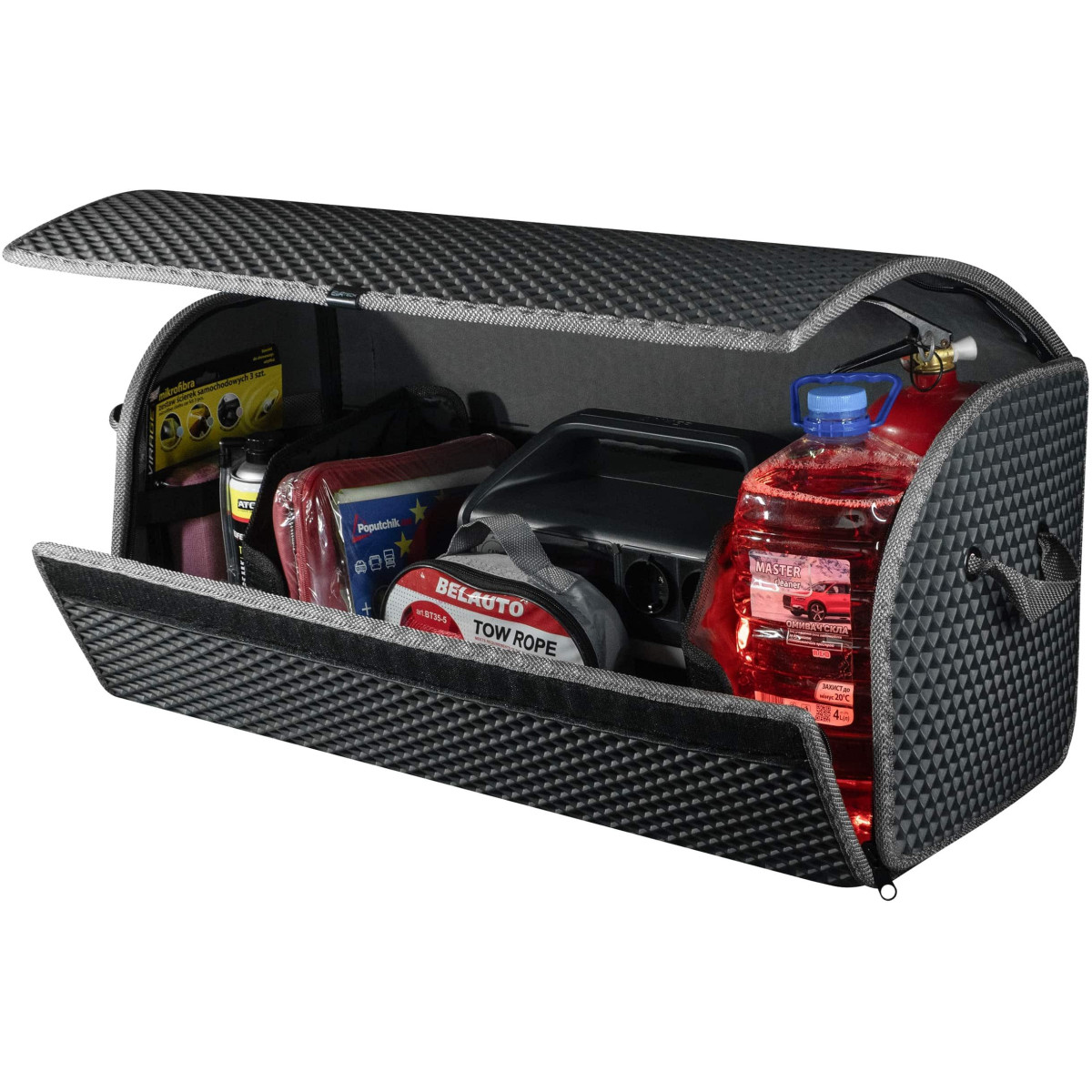 EVAtech Kofferraum-Organizer PRO L 32x75x30 cm - grau / graue Kanten EVAtech Kofferraum-Organizer PRO L 32x75x30 cm - grau / graue Kanten
