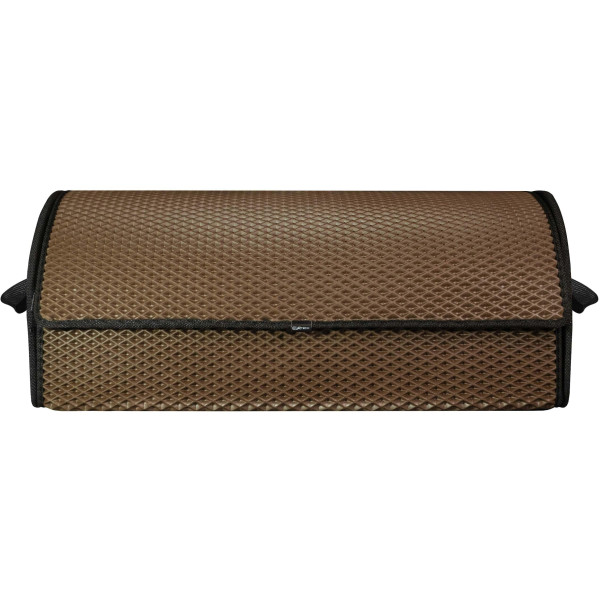 EVAtech Kofferraum-Organizer PRO L 32x75x30 cm - braun / schwarze Kanten