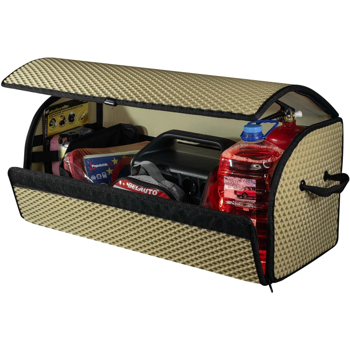 EVAtech Kofferraum-Organizer PRO L 32x75x30 cm - beige / schwarze Kanten EVAtech Kofferraum-Organizer PRO L 32x75x30 cm - beige / schwarze Kanten