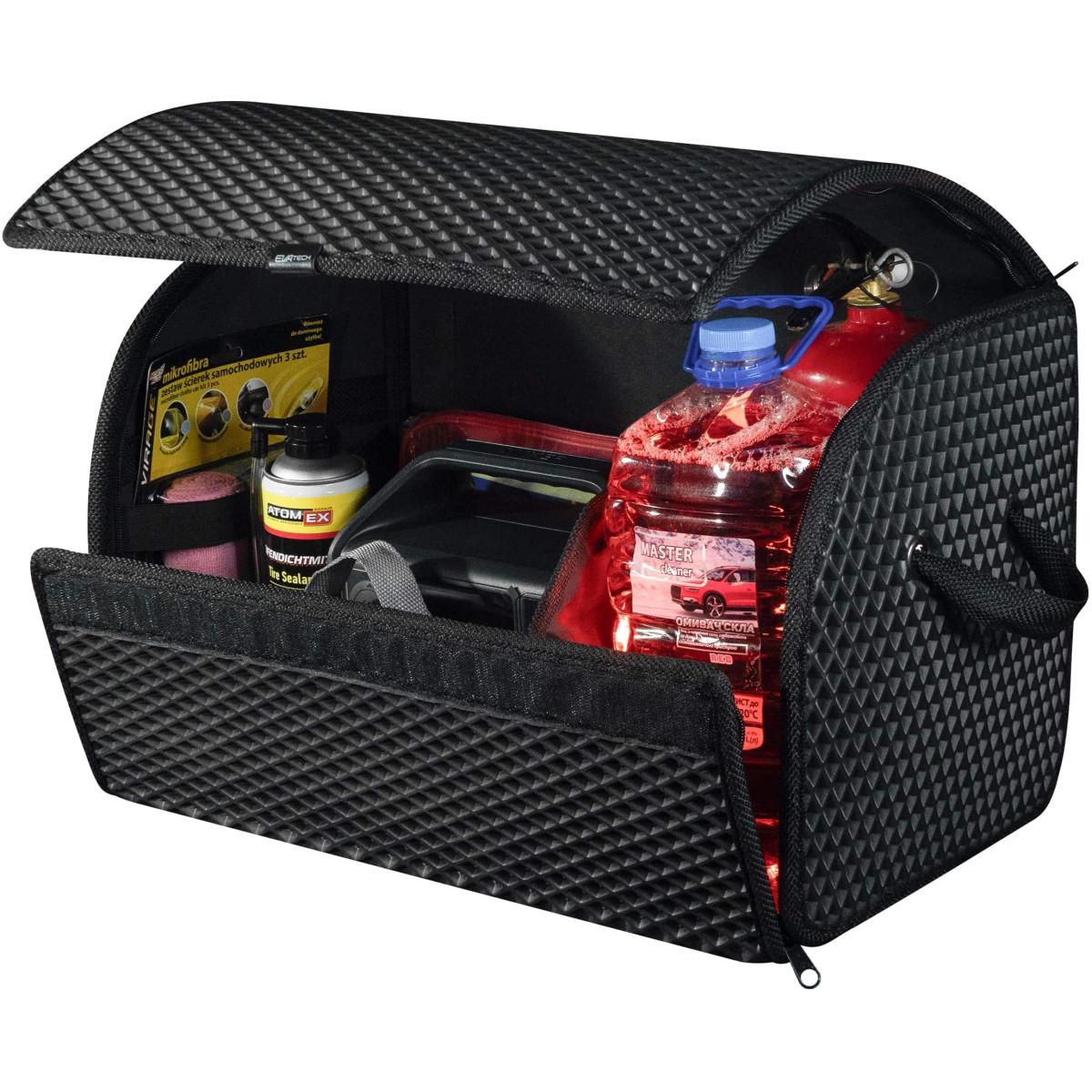 EVAtech Kofferraum-Organizer PRO M 32x50x30 cm - schwarz / schwarze Kanten EVAtech Kofferraum-Organizer PRO M 32x50x30 cm - schwarz / schwarze Kanten