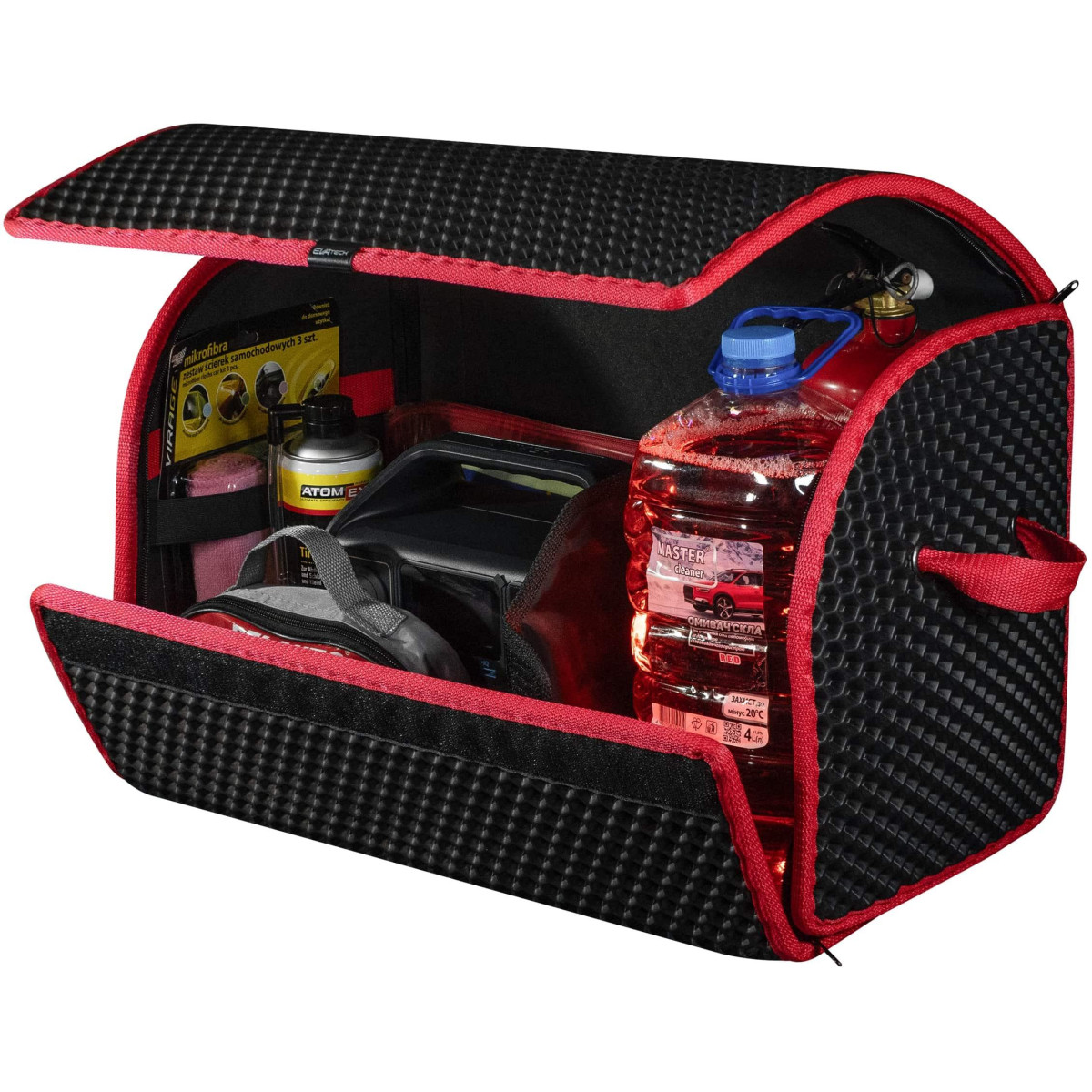 EVAtech Kofferraum-Organizer PRO M 32x50x30 cm - schwarz / rote Kanten EVAtech Kofferraum-Organizer PRO M 32x50x30 cm - schwarz / rote Kanten