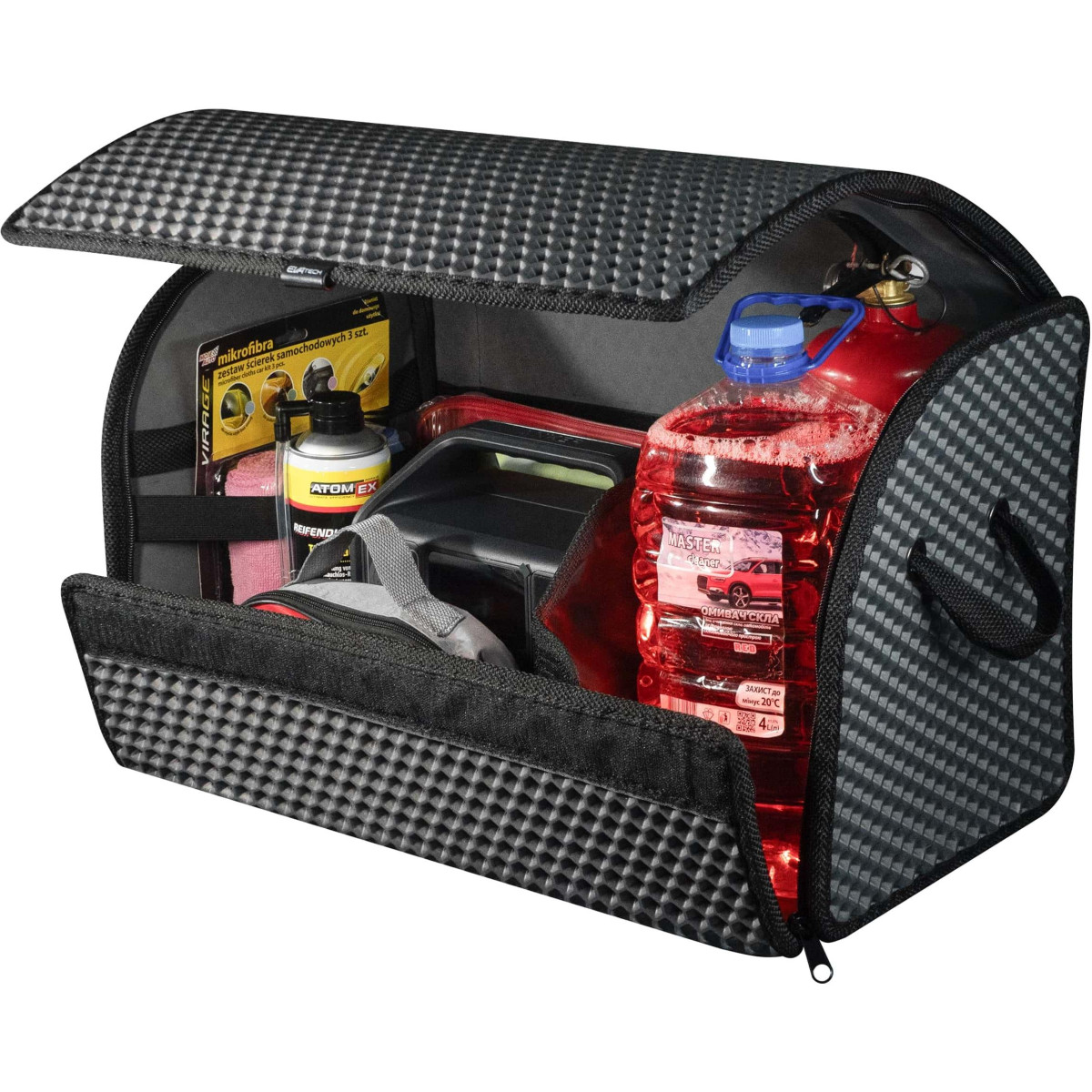 EVAtech Kofferraum-Organizer PRO M 32x50x30 cm - grau / schwarze Kanten EVAtech Kofferraum-Organizer PRO M 32x50x30 cm - grau / schwarze Kanten