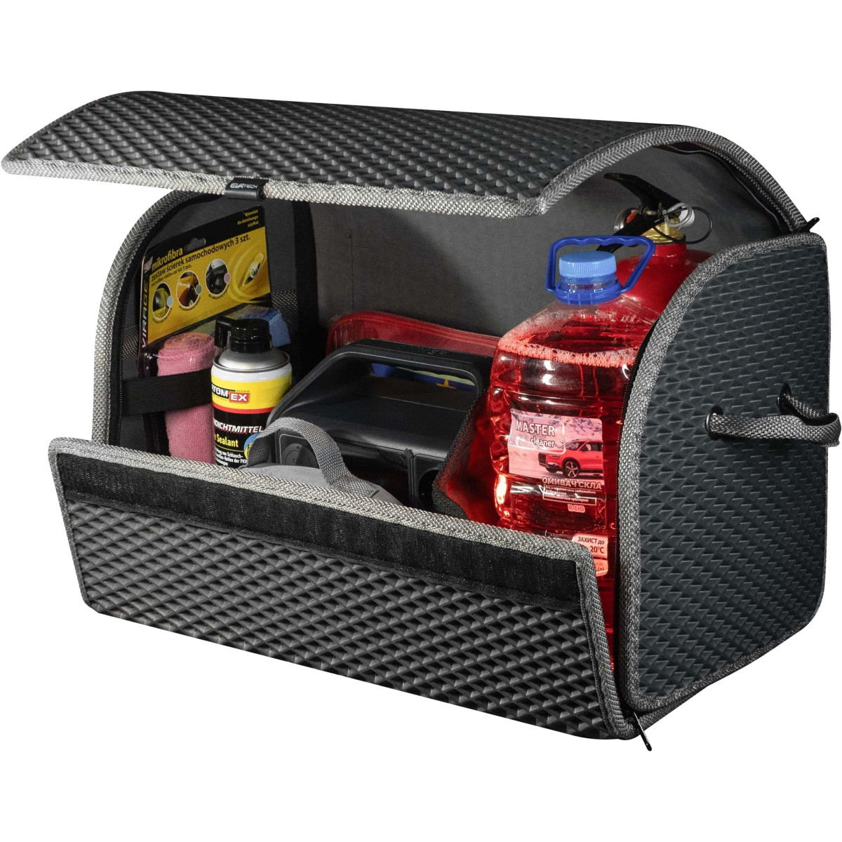 EVAtech Kofferraum-Organizer PRO M 32x50x30 cm - grau / graue Kanten EVAtech Kofferraum-Organizer PRO M 32x50x30 cm - grau / graue Kanten