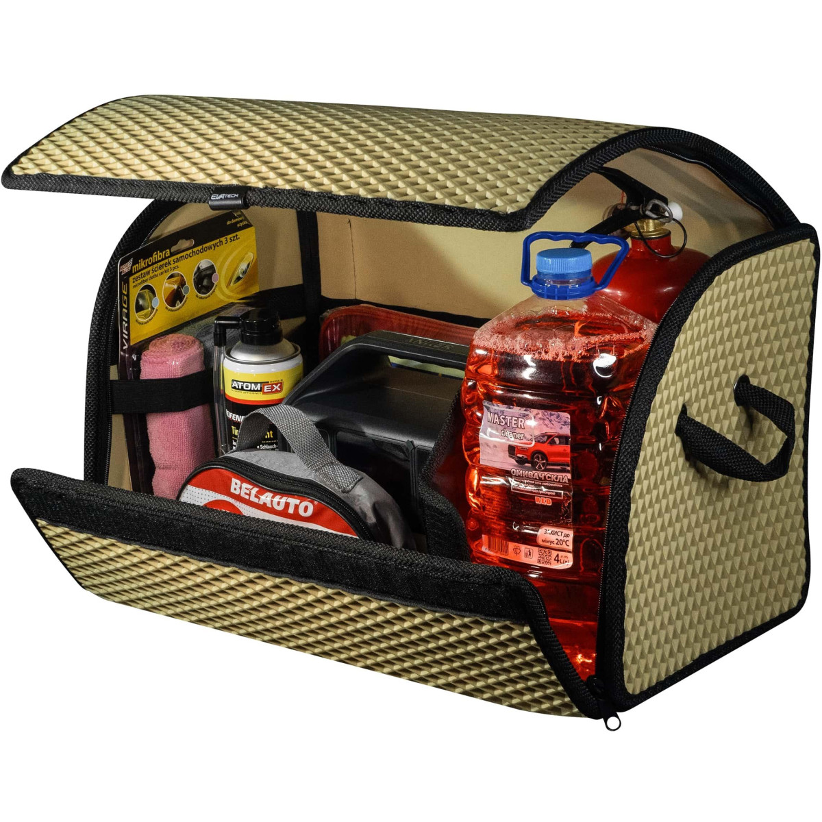 EVAtech Kofferraum-Organizer PRO M 32x50x30 cm - beige / schwarze Kanten EVAtech Kofferraum-Organizer PRO M 32x50x30 cm - beige / schwarze Kanten