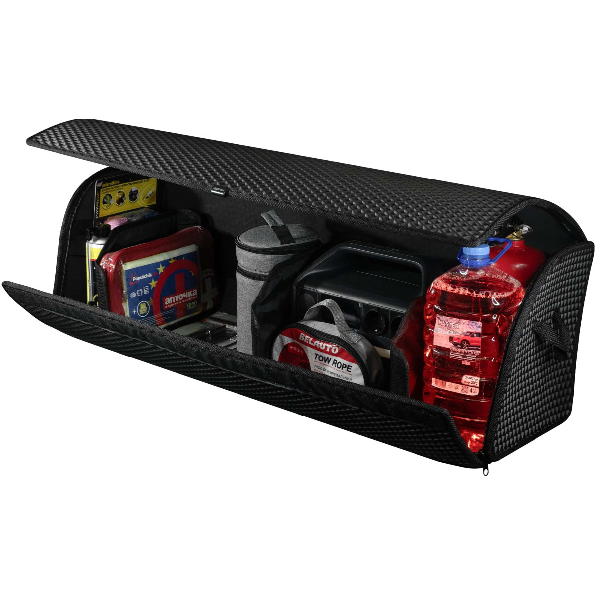 EVAtech Kofferraum-Organizer PRO XL 32x100x30 cm - schwarz / rote Kanten EVAtech Kofferraum-Organizer PRO XL 32x100x30 cm - schwarz / rote Kanten