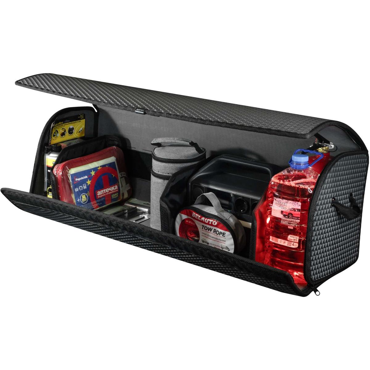 EVAtech Kofferraum-Organizer PRO XL 32x100x30 cm - grau / schwarze Kanten EVAtech Kofferraum-Organizer PRO XL 32x100x30 cm - grau / schwarze Kanten