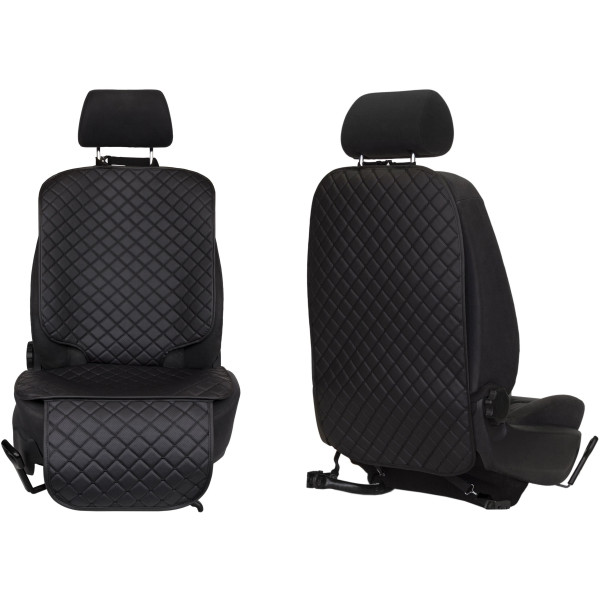 EVAtech ECO Autositzschutz-Set - schwarz / schwarze Kanten / schwarze Nähte
