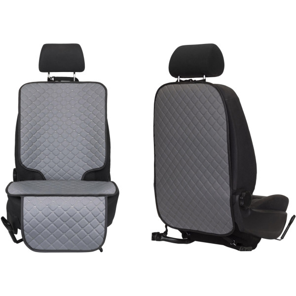 EVAtech ECO Autositzschutz-Set - grau / schwarze Kanten / graue Nähte