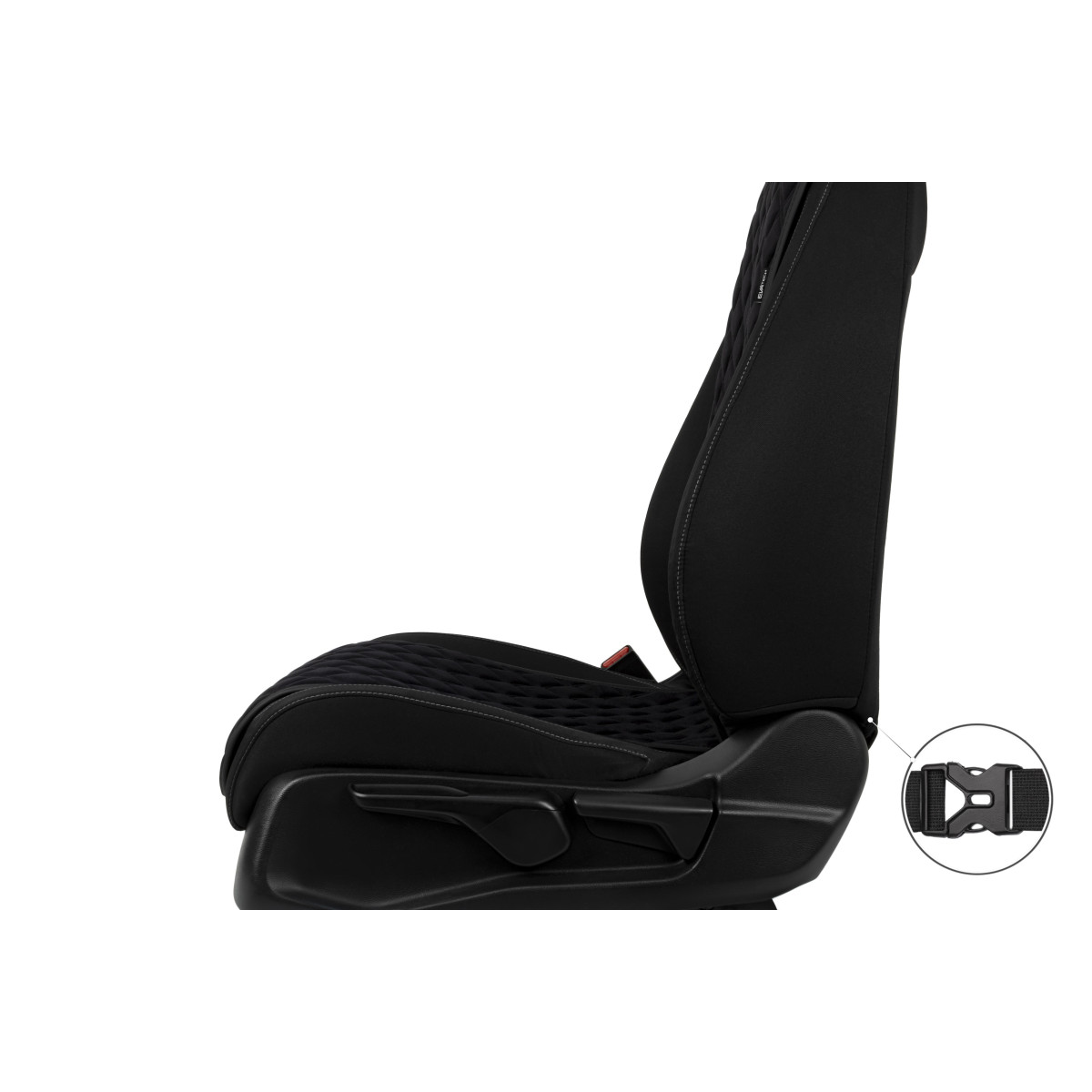EVAtech Basic Autositzbezüge, 2 Stk. - schwarz / schwarze Kanten / schwarze Nähte EVAtech Basic Autositzbezüge, 2 Stk. - schwarz / schwarze Kanten / schwarze Nähte