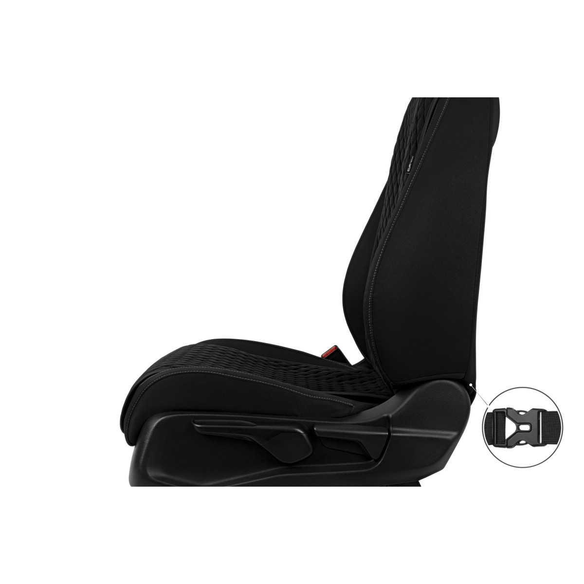 EVAtech Basic Autositzbezüge, 2 Stk. - schwarz / schwarze Kanten / schwarze Nähte EVAtech Basic Autositzbezüge, 2 Stk. - schwarz / schwarze Kanten / schwarze Nähte