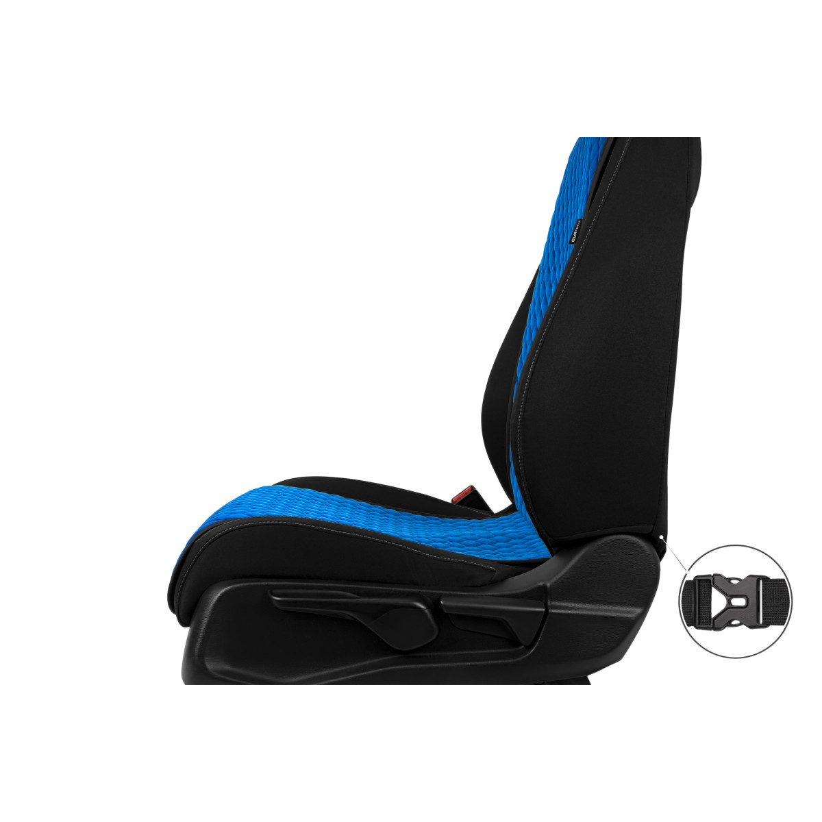 EVAtech Basic Autositzbezüge, 2 Stk. - blau / schwarze Kanten / blaue Nähte EVAtech Basic Autositzbezüge, 2 Stk. - blau / schwarze Kanten / blaue Nähte