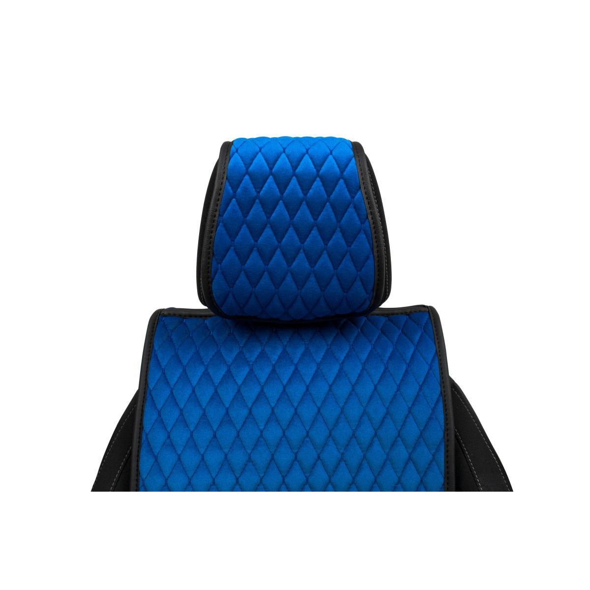 EVAtech Basic Autositzbezüge, 2 Stk. - blau / schwarze Kanten / blaue Nähte EVAtech Basic Autositzbezüge, 2 Stk. - blau / schwarze Kanten / blaue Nähte
