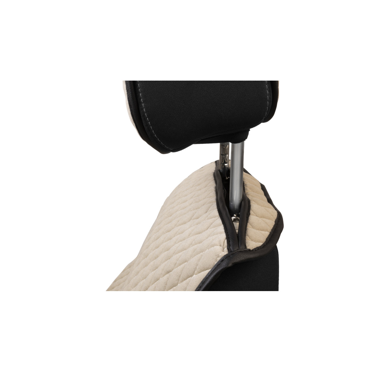 EVAtech Basic Autositzbezüge, 2 Stk. - beige / schwarze Kanten / beigefarbene Nähte EVAtech Basic Autositzbezüge, 2 Stk. - beige / schwarze Kanten / beigefarbene Nähte