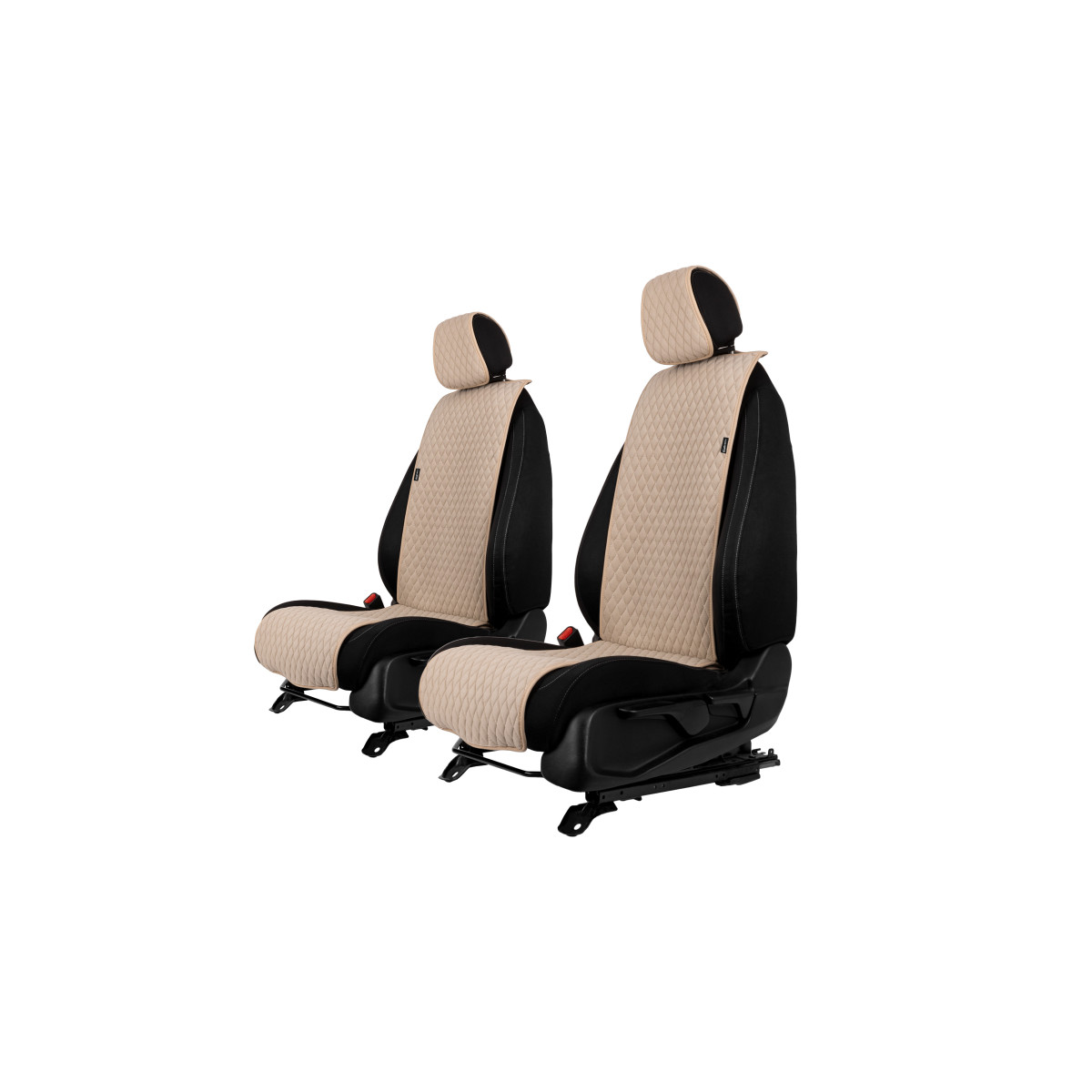 EVAtech Basic Autositzbezüge, 2 Stk. - beige / beigefarbene Kanten / beigefarbene Nähte EVAtech Basic Autositzbezüge, 2 Stk. - beige / beigefarbene Kanten / beigefarbene Nähte