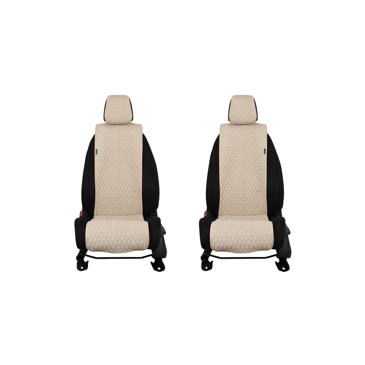 EVAtech Basic Autositzbezüge, 2 Stk. - beige / beigefarbene Kanten / beigefarbene Nähte EVAtech Basic Autositzbezüge, 2 Stk. - beige / beigefarbene Kanten / beigefarbene Nähte