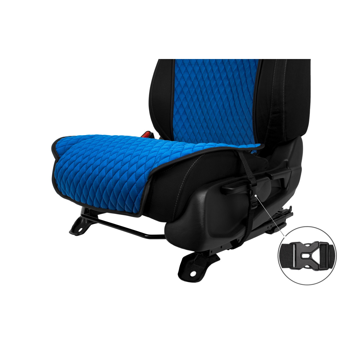 EVAtech Standard Autositzbezüge, 2 Stk. - blau / schwarze Kanten / blaue Nähte EVAtech Standard Autositzbezüge, 2 Stk. - blau / schwarze Kanten / blaue Nähte