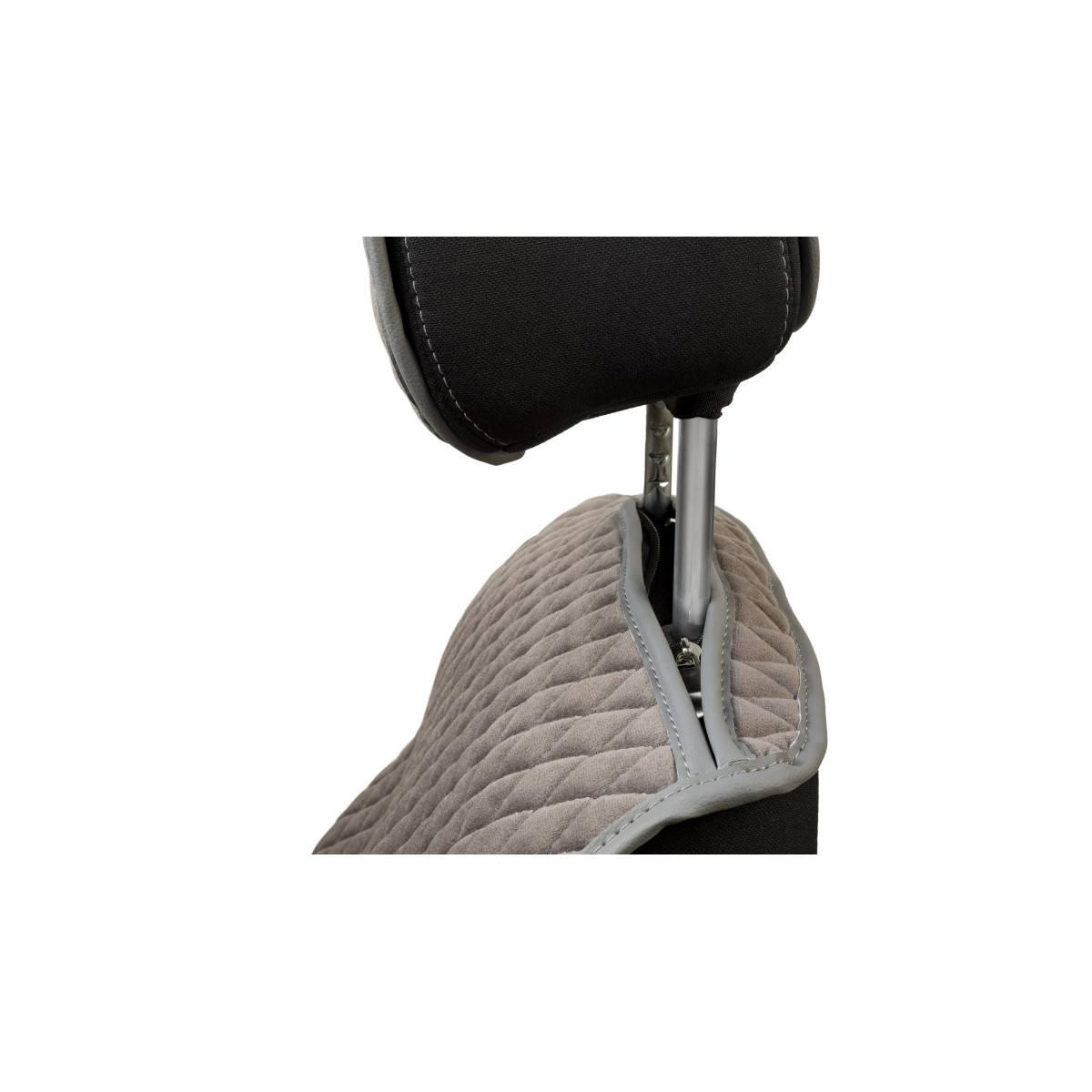 EVAtech Basic Autositzbezug, 1 Stk. - grau / graue Kanten / graue Nähte