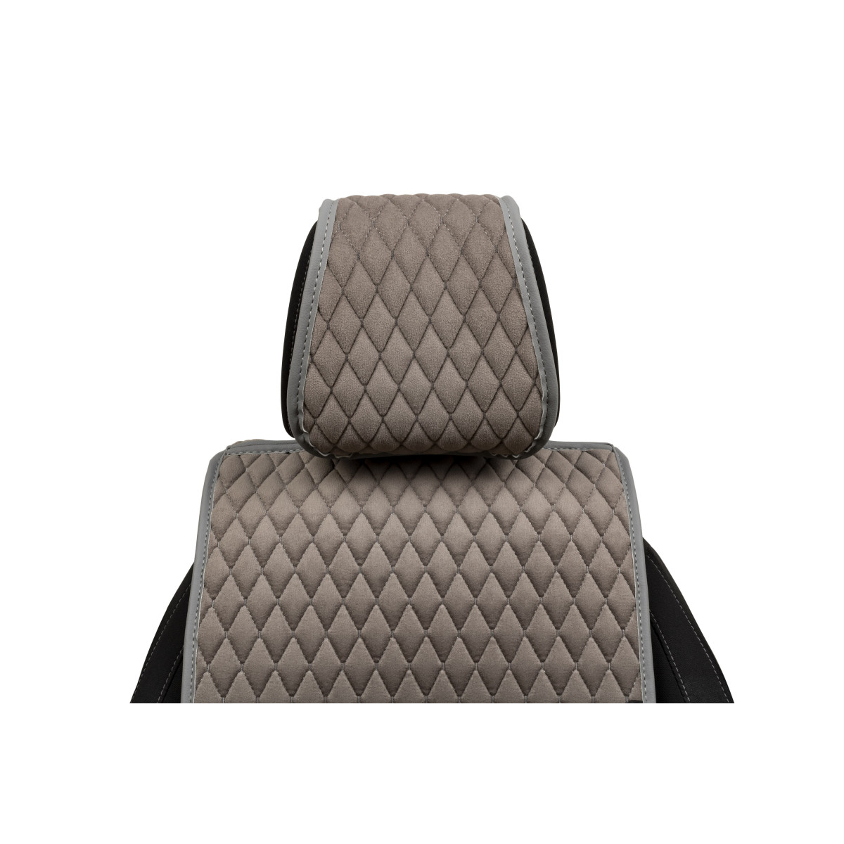 EVAtech Basic Autositzbezug, 1 Stk. - grau / graue Kanten / graue Nähte