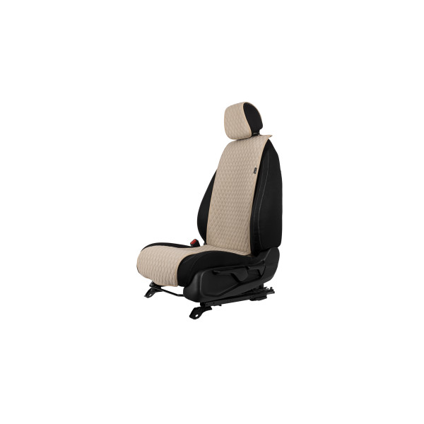 EVAtech Basic Autositzbezug, 1 Stk. - beige / beigefarbene Kanten / beigefarbene Nähte