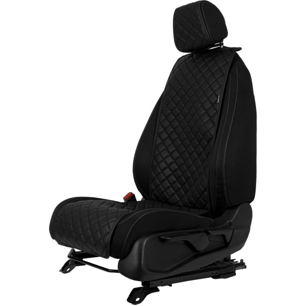 EVAtech ECO Basic Autositzbezug, 1 Stk. - schwarz / schwarze Kanten / schwarze Nähte