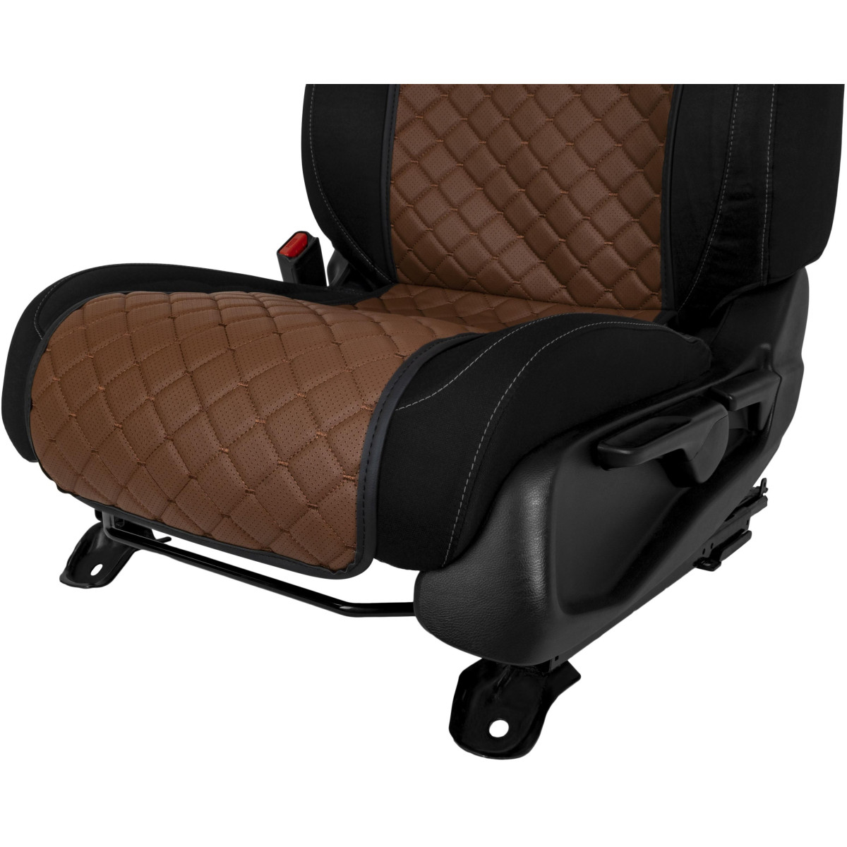 EVAtech ECO Basic Autositzbezug, 1 Stk. - braun / schwarze Kanten / braune Nähte EVAtech ECO Basic Autositzbezug, 1 Stk. - braun / schwarze Kanten / braune Nähte