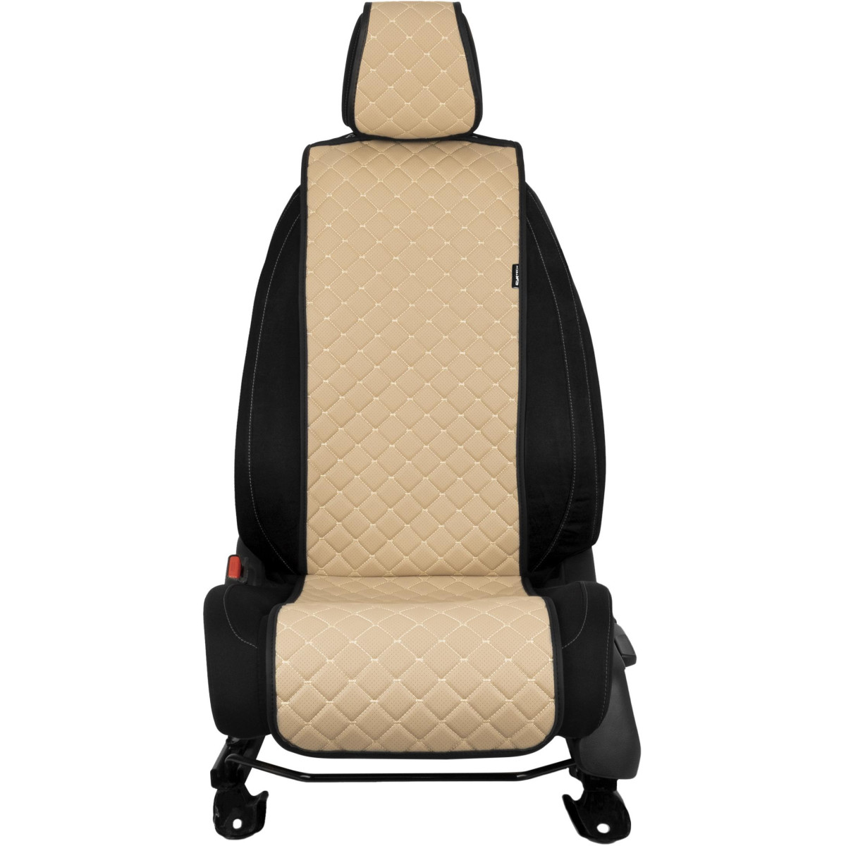 EVAtech ECO Basic Autositzbezug, 1 Stk. - beige / schwarze Kanten / beigefarbene Nähte EVAtech ECO Basic Autositzbezug, 1 Stk. - beige / schwarze Kanten / beigefarbene Nähte
