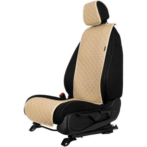 EVAtech ECO Basic Autositzbezug, 1 Stk. - beige / beigefarbene Kanten / beigefarbene Nähte