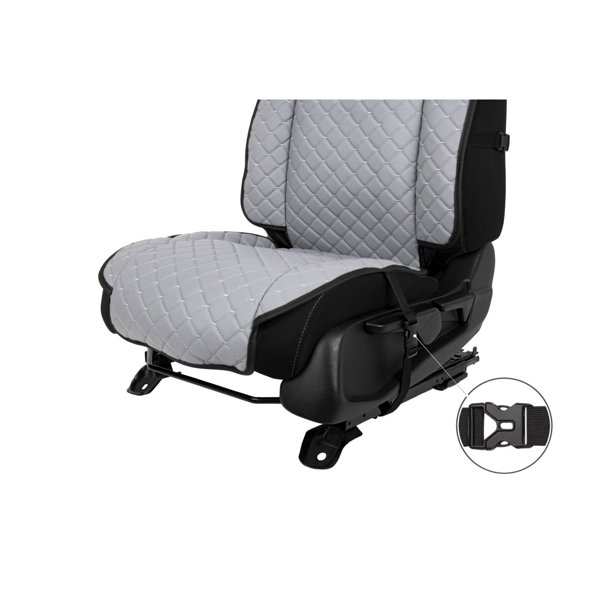 EVAtech ECO Max Autositzbezug, 1 Stk. - grau / schwarze Kanten / graue Nähte EVAtech ECO Max Autositzbezug, 1 Stk. - grau / schwarze Kanten / graue Nähte