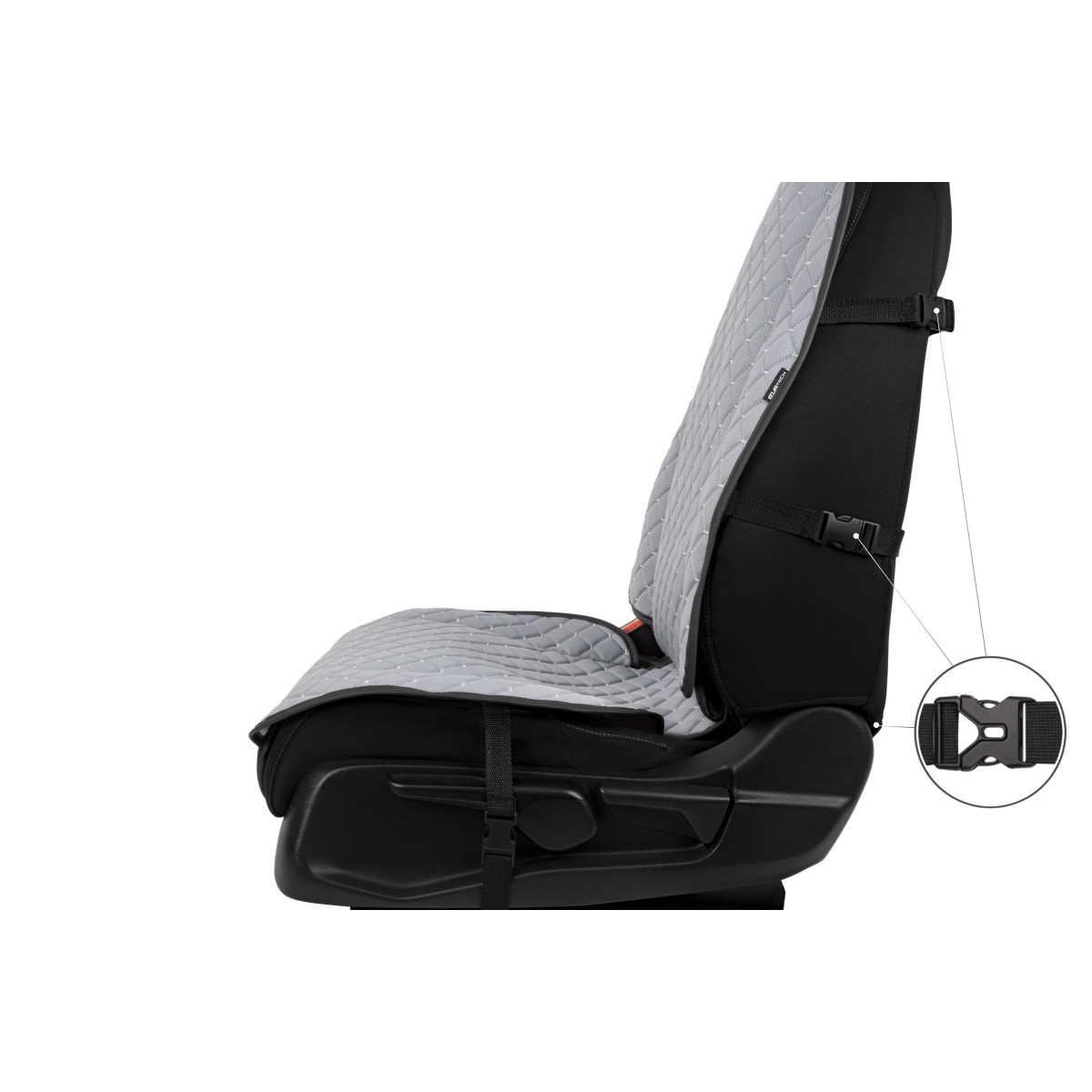 EVAtech ECO Max Autositzbezug, 1 Stk. - grau / schwarze Kanten / graue Nähte EVAtech ECO Max Autositzbezug, 1 Stk. - grau / schwarze Kanten / graue Nähte