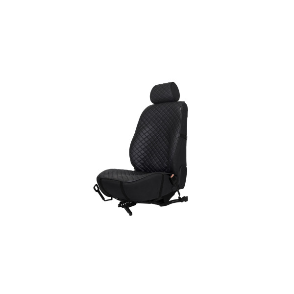 EVAtech ECO PRO Autositzbezug, 1 Stk. - schwarz / schwarze Kanten / schwarze Nähte