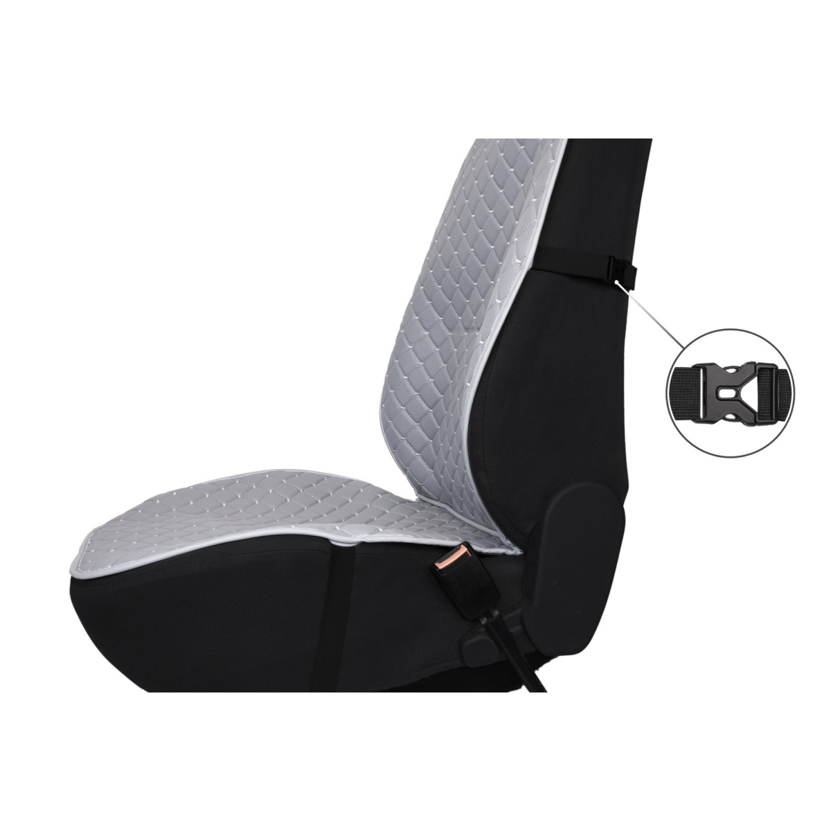 EVAtech ECO PRO Autositzbezug, 1 Stk. - grau / graue Kanten / graue Nähte