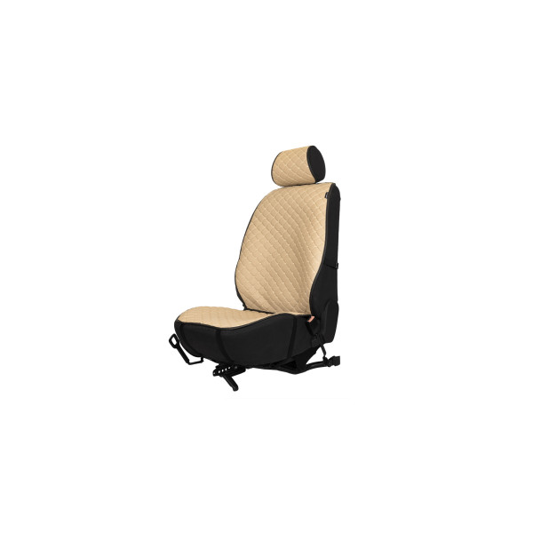 EVAtech ECO PRO Autositzbezug, 1 Stk. - beige / schwarze Kanten / beigefarbene Nähte